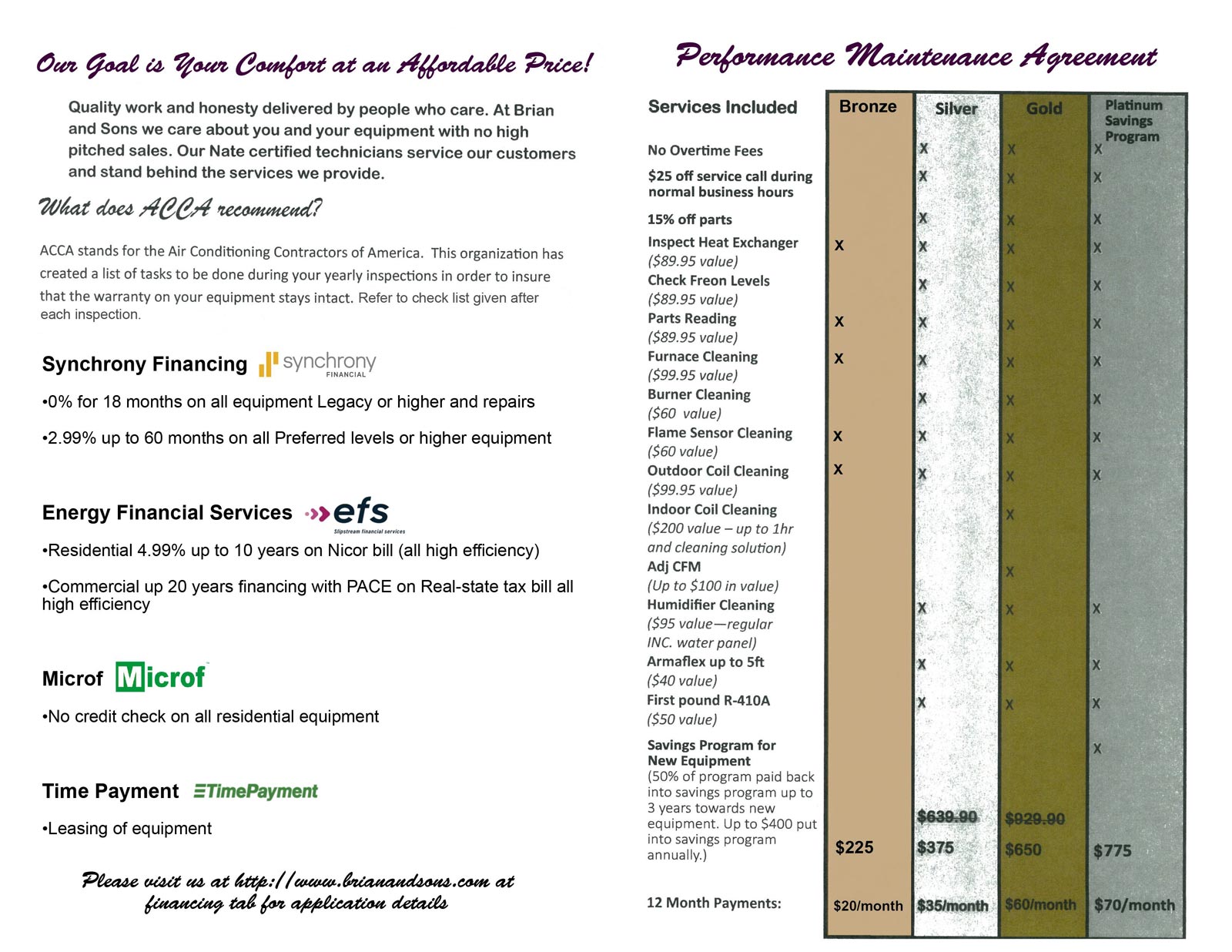 Performance Maintenance Contract page 2